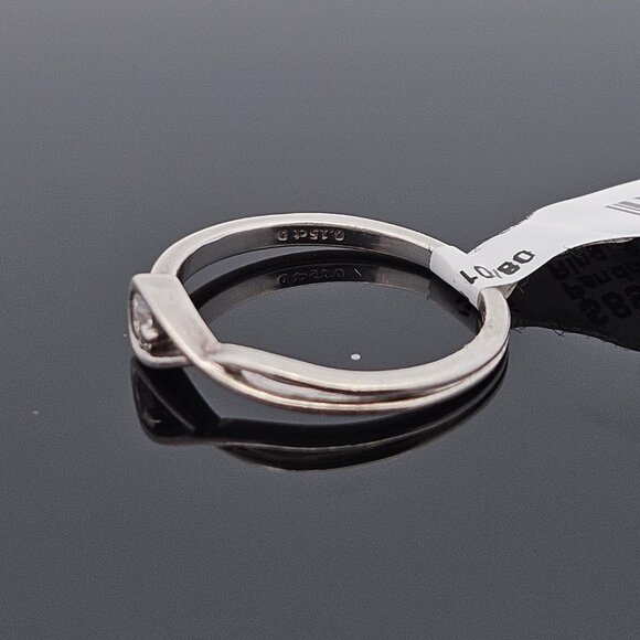 Pandora 925 Sterling Silver Infinite Lab Grown Diamond Ring .15CT Size 7 w/ Box - Picture 9 of 12